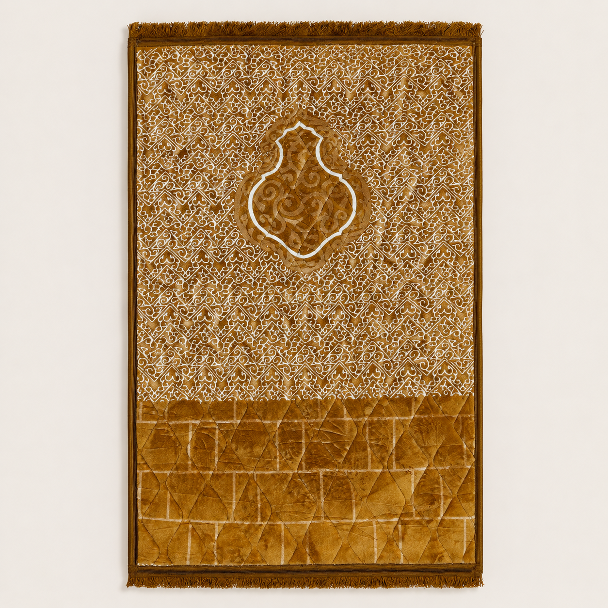 Luxury Camel Islamic Prayer Mat (Janamaz) 80×120 cm | Naqsh e Pehchan