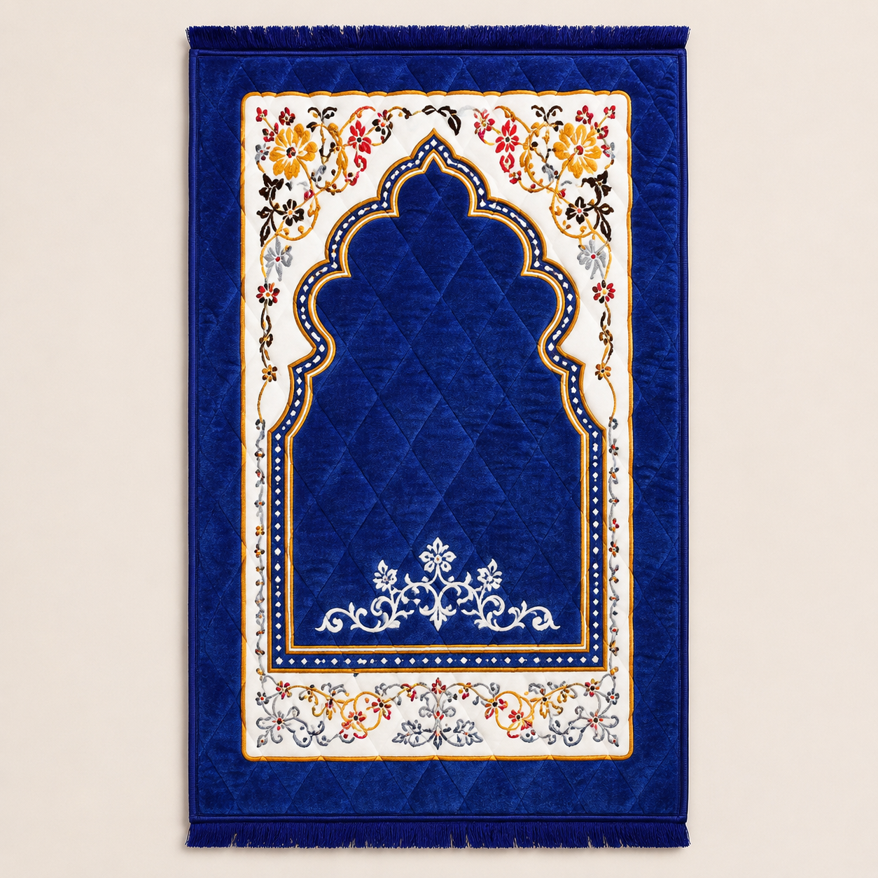 Luxury Royal Blue Prayer Mat | Premium Islamic Janamaz