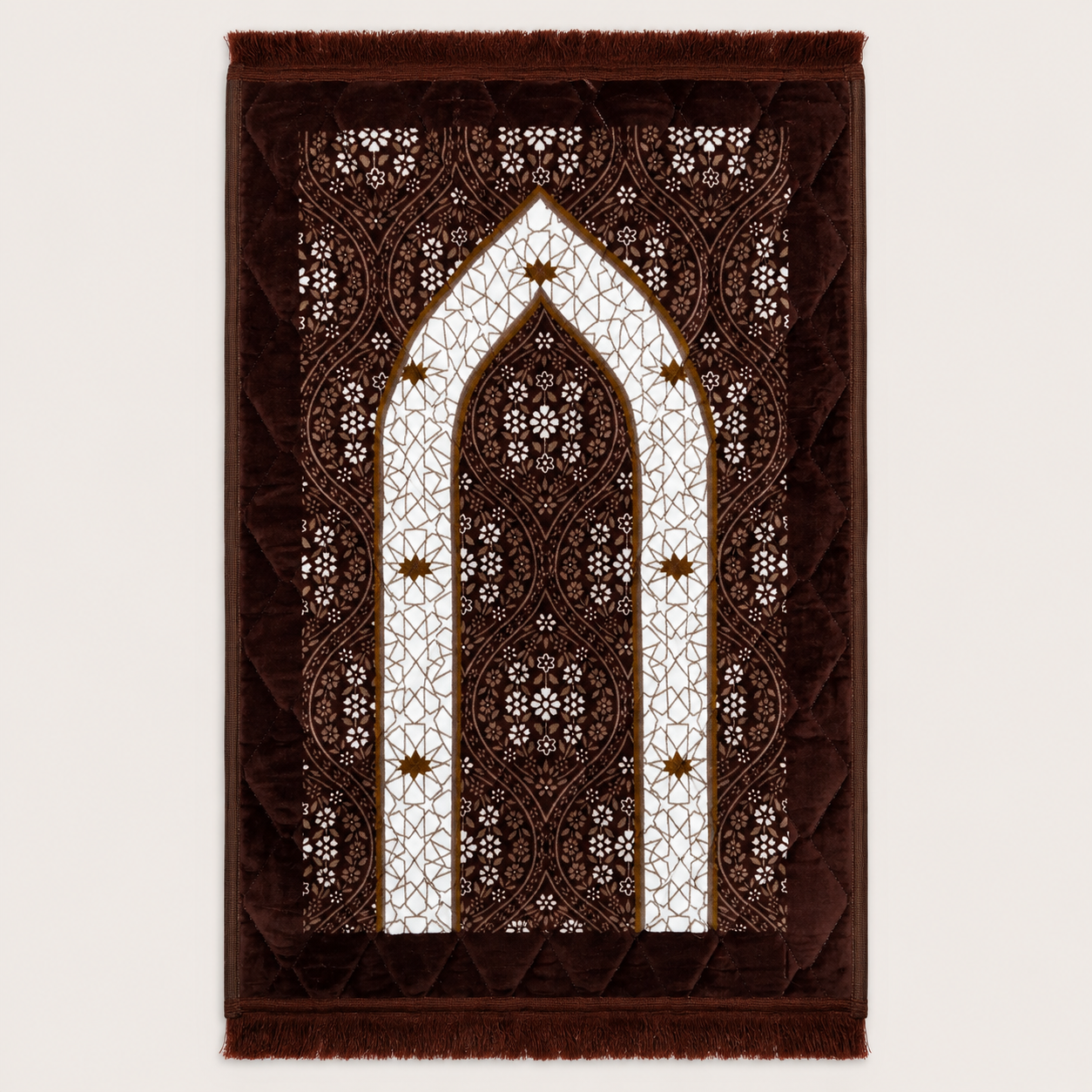Luxury Brown Prayer Mat | Premium Islamic Janamaz