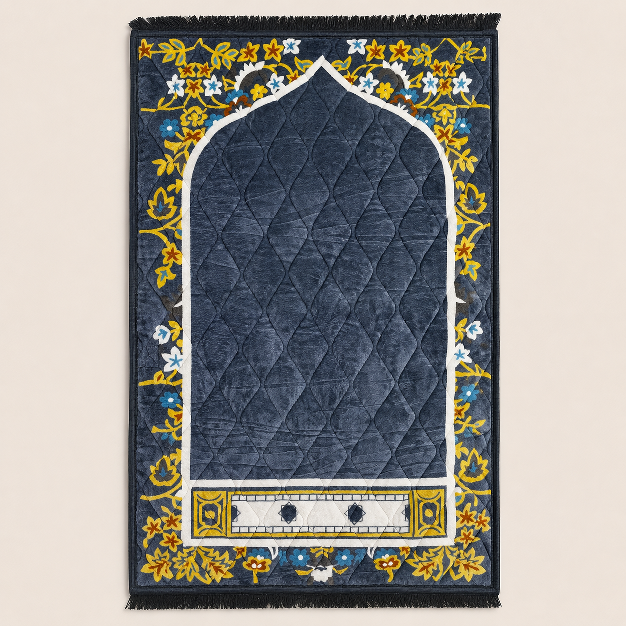 Luxury Slate Gray Prayer Mat | Premium Islamic Janamaz