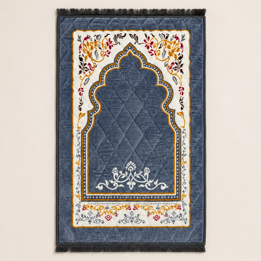 Luxury Gray Prayer Mat | Premium Islamic Janamaz